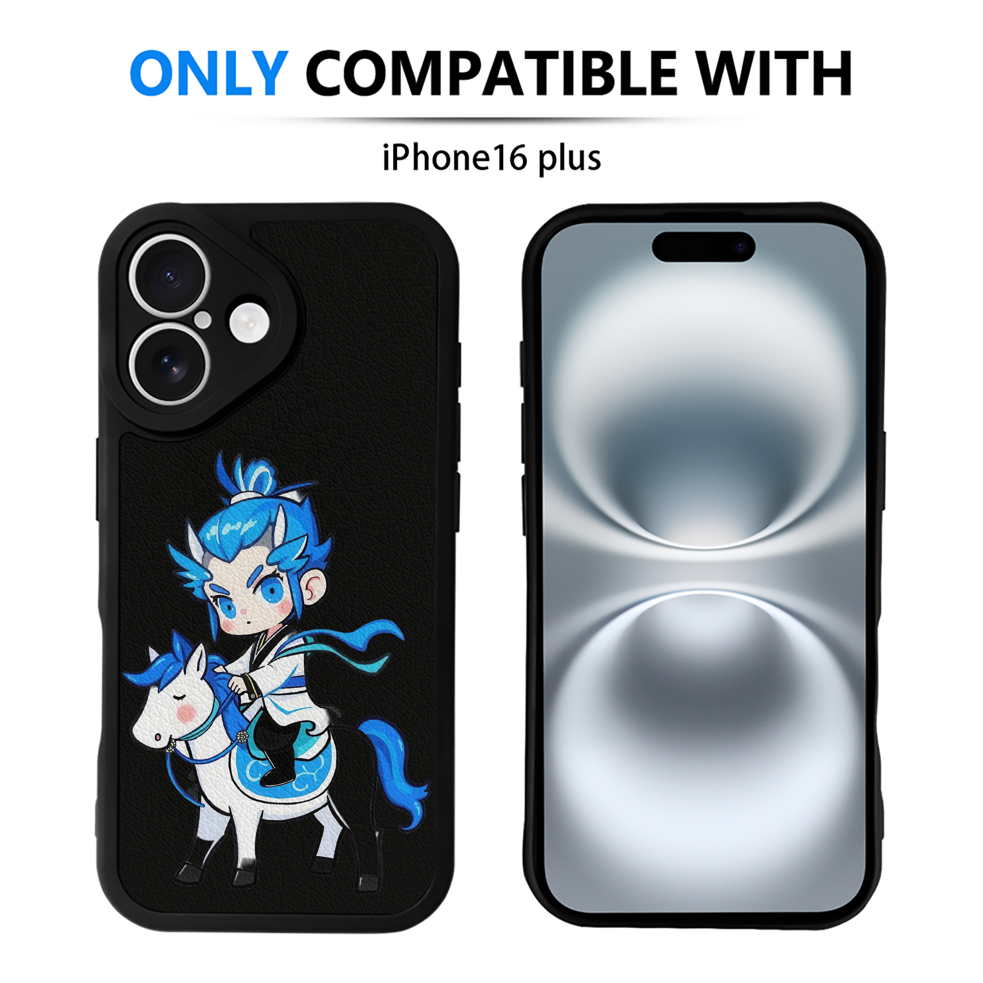 （画像用） Ne Zha 2 ナタ 魔童の大暴れ 【iPhone 16シリーズ対応】シリコンスマホケース（レザー調） 材質：シリコン